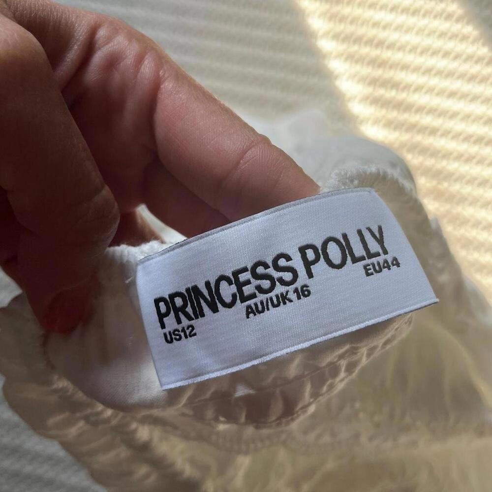 Princess Polly Vittoria Bubble Hem Mini Dress White - Picture 2 of 6